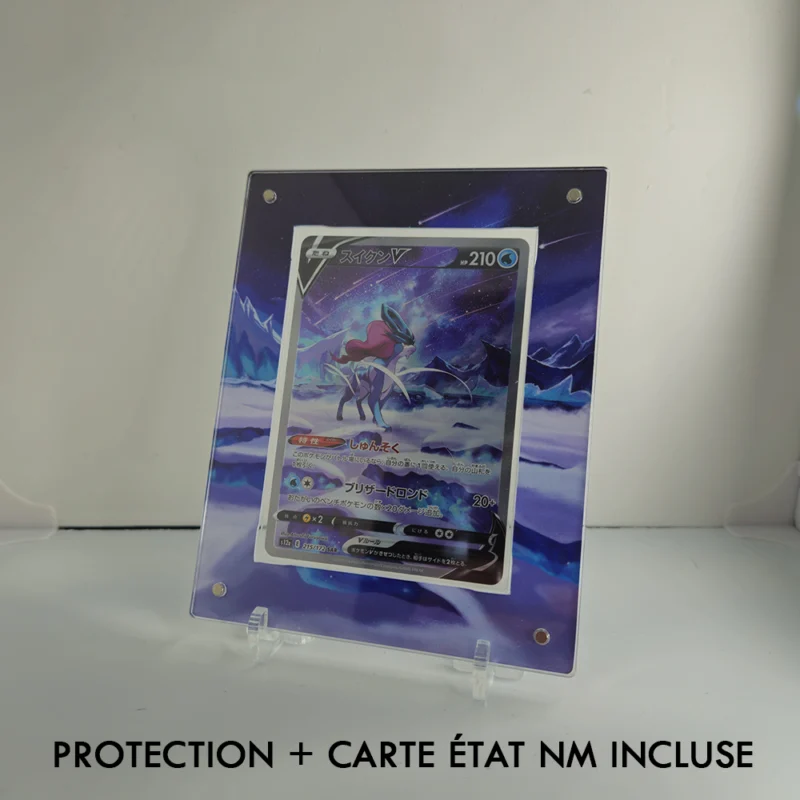 Protection illustrée + Carte Suicune V SAR s12a