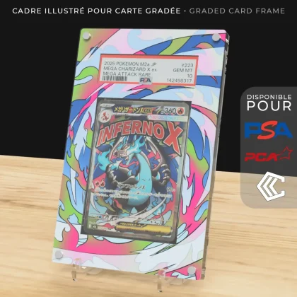 Protection Illustrée Carte Gradée PSA/PCA/CCC - Méga-Dracaufeu X ex Promo UPC MEP023
