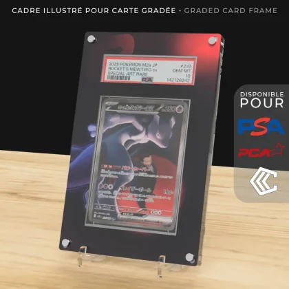 Protection Illustrée Carte Gradée PSA/PCA/CCC - Mewtwo ex De La Team Rocket 281/217 ME2.5