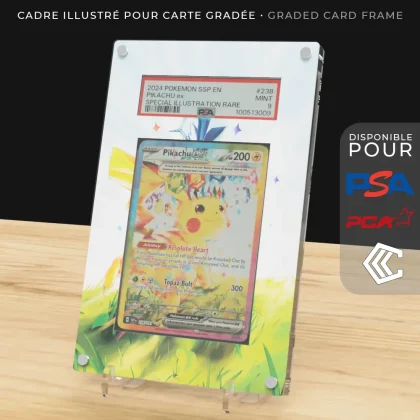 Protection Illustrée Carte Gradée PSA/PCA/CCC - Pikachu ex 238/191 EV8