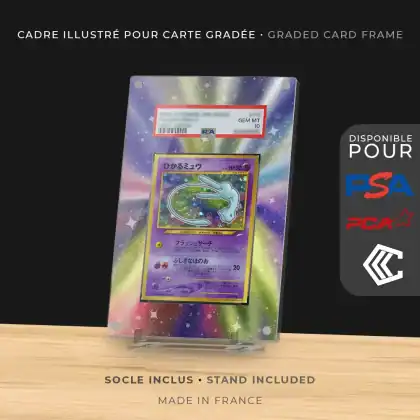 Protection Illustrée Carte Gradée PSA/PCA/CCC - Mew Brillant CoroCoro Comic Promo 2001