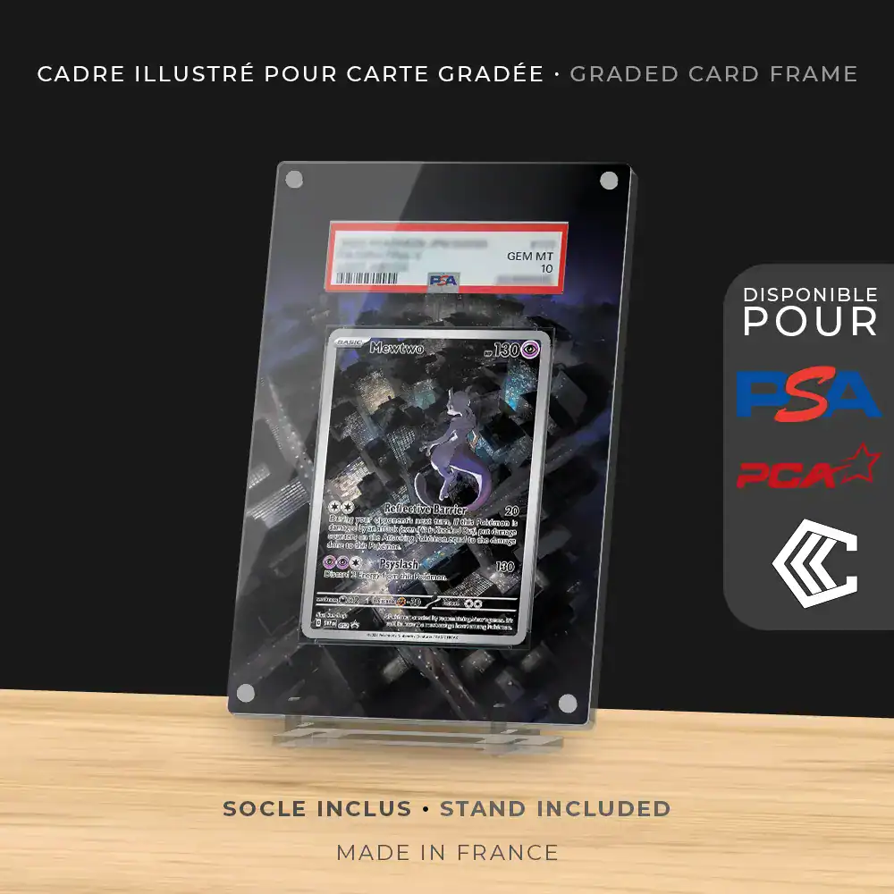 Protection Illustrée Carte Gradée PSA/PCA/CCC -Mewtwo AR Promo SVP052
