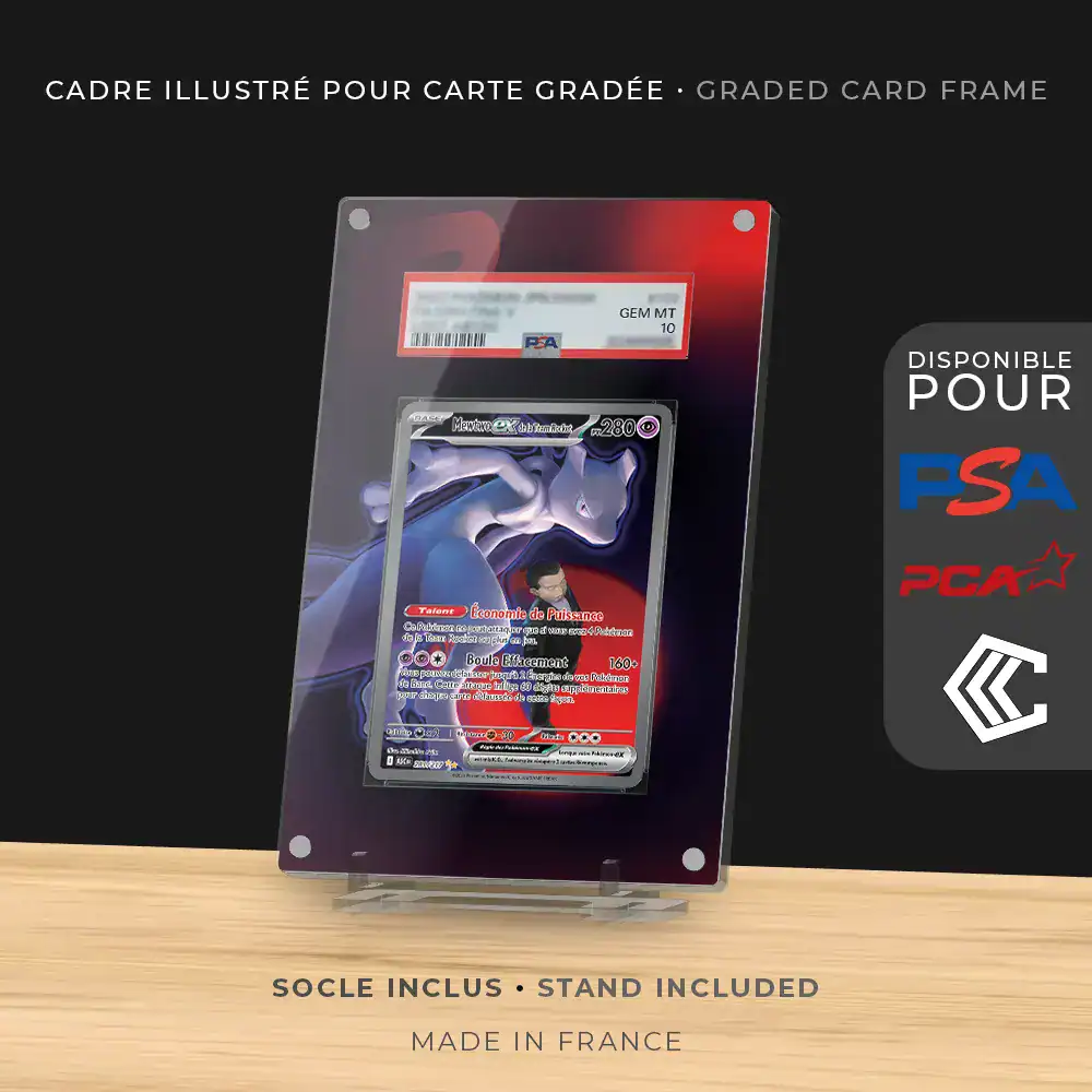 Protection Illustrée Carte Gradée PSA/PCA/CCC - Mewtwo ex De La Team Rocket 281/217 ME2.5