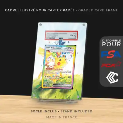 Protection Illustrée Carte Gradée PSA/PCA/CCC - Pikachu ex 238/191 EV8